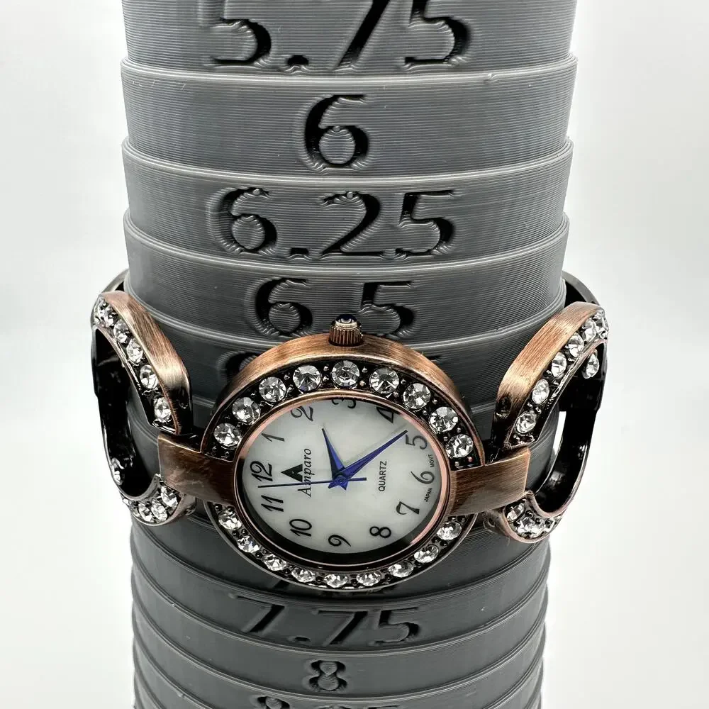 Amparo Quartz Crystal Accent Ladies Watch Rose Gold Tone